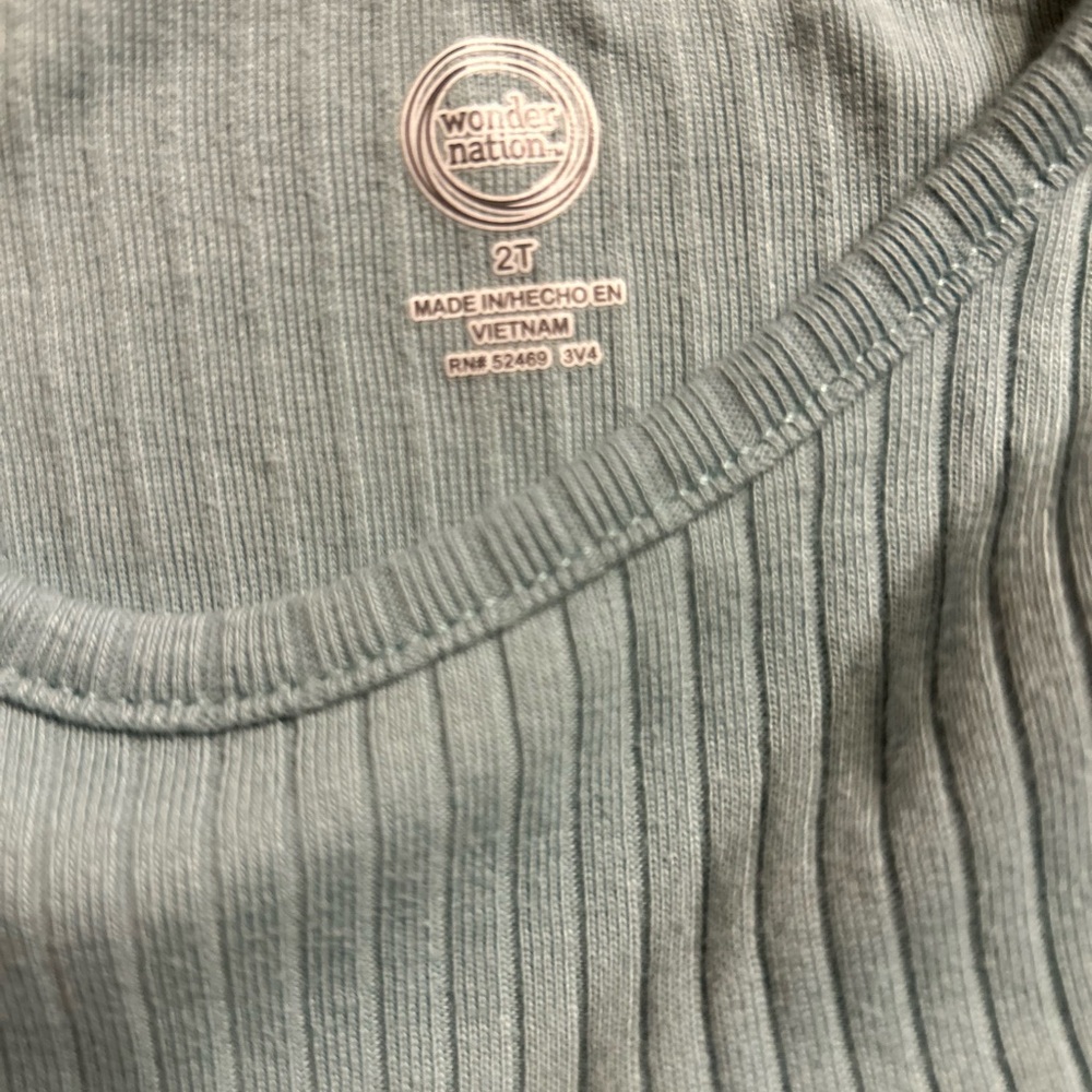 Wonder Nation Ribbed Teal Top - Picture 3 of 3